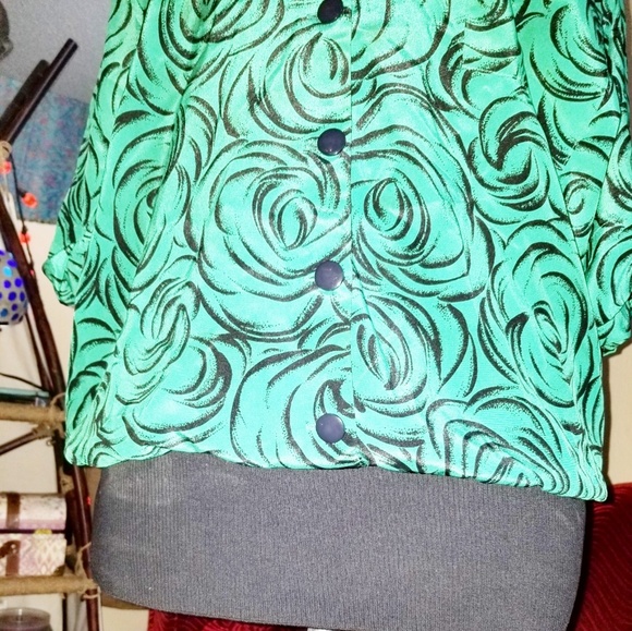 Vintage Liz Roberts Buttoned Funky Ladies Top - Picture 3 of 8